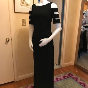 NEW WITH TAG JOSEPH RIBKOFF BLACK LONG GOWN/DRESS